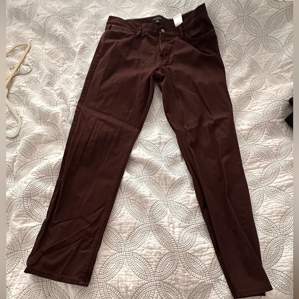 Chocolate brown banana republic traveler pant.